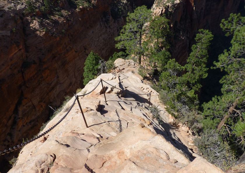 Angel's Landing - don't look down! (photo by Dale Beckett/Flickr CC license)